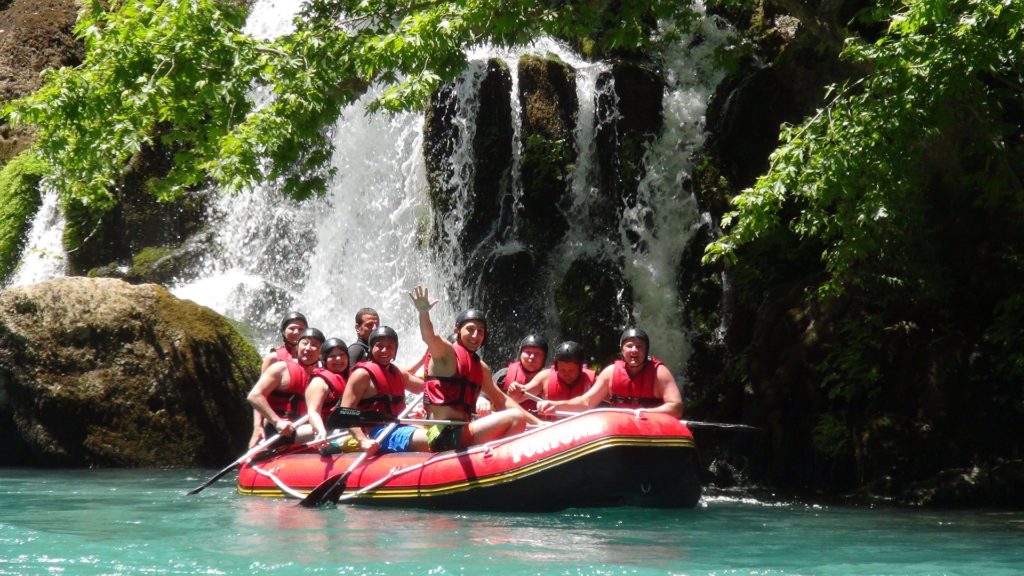 Rafting eau turquoise Mexique
